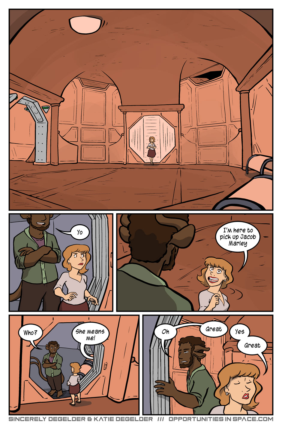 Finally we get to see other locations on the spaceship (some sort of lobby)